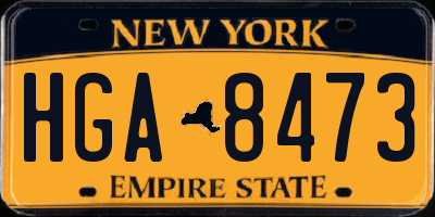 NY license plate HGA8473