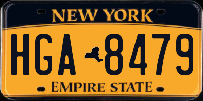 NY license plate HGA8479