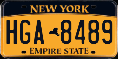 NY license plate HGA8489