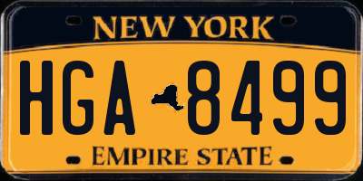 NY license plate HGA8499