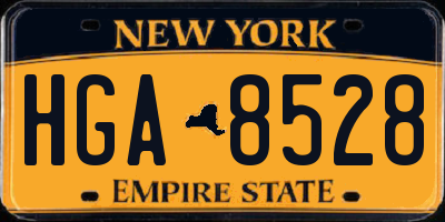 NY license plate HGA8528