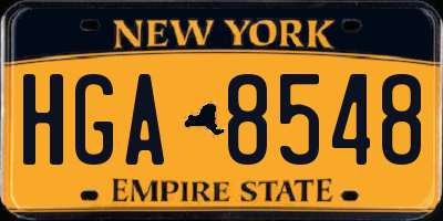 NY license plate HGA8548