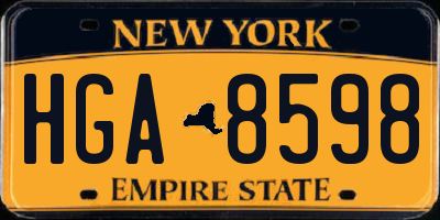 NY license plate HGA8598