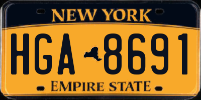 NY license plate HGA8691
