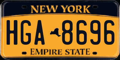 NY license plate HGA8696