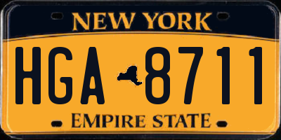 NY license plate HGA8711