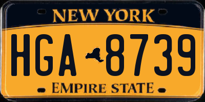 NY license plate HGA8739