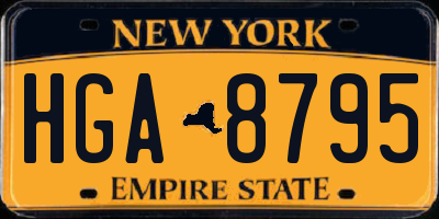 NY license plate HGA8795