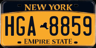 NY license plate HGA8859