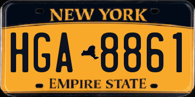 NY license plate HGA8861