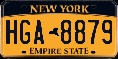 NY license plate HGA8879