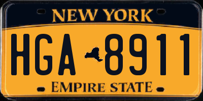 NY license plate HGA8911