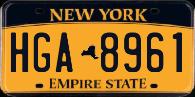 NY license plate HGA8961