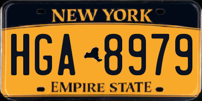 NY license plate HGA8979