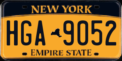 NY license plate HGA9052