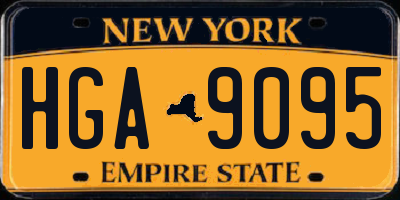 NY license plate HGA9095