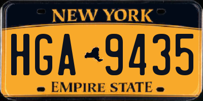 NY license plate HGA9435