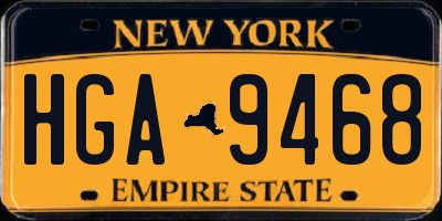 NY license plate HGA9468
