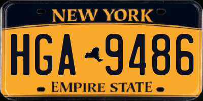 NY license plate HGA9486