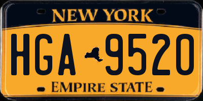 NY license plate HGA9520