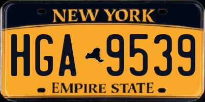 NY license plate HGA9539