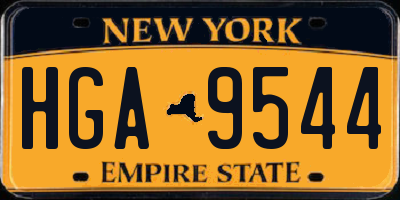 NY license plate HGA9544