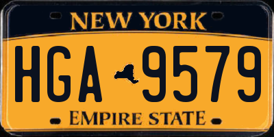 NY license plate HGA9579