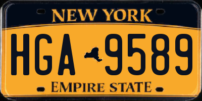 NY license plate HGA9589