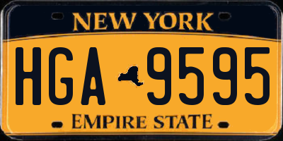 NY license plate HGA9595