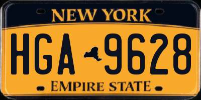 NY license plate HGA9628