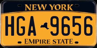 NY license plate HGA9656