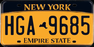 NY license plate HGA9685