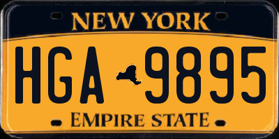 NY license plate HGA9895