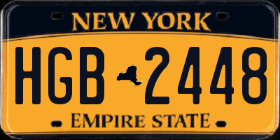 NY license plate HGB2448