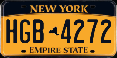 NY license plate HGB4272
