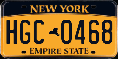 NY license plate HGC0468