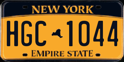 NY license plate HGC1044