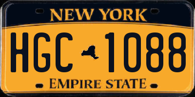 NY license plate HGC1088