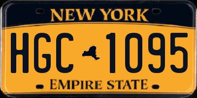 NY license plate HGC1095