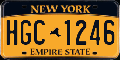 NY license plate HGC1246