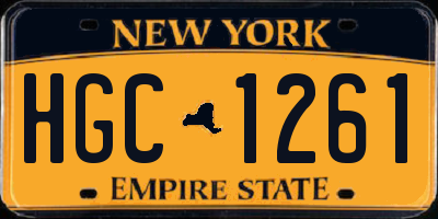 NY license plate HGC1261