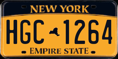 NY license plate HGC1264