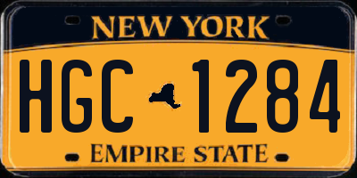 NY license plate HGC1284