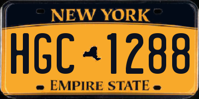 NY license plate HGC1288