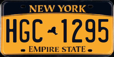 NY license plate HGC1295