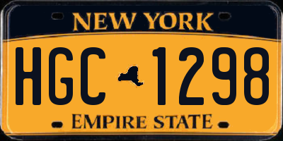 NY license plate HGC1298