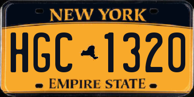 NY license plate HGC1320