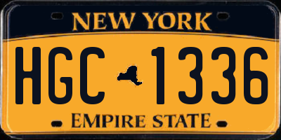 NY license plate HGC1336