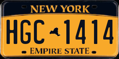NY license plate HGC1414
