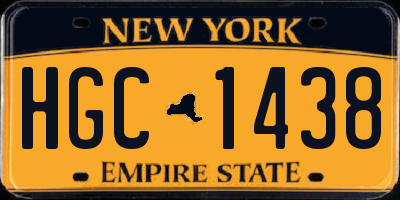 NY license plate HGC1438
